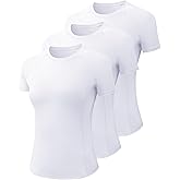 SPVISE Women's Compression Shirt Short Sleeve Workout Tops Athletic Baselayer Dry Fit Running Yoga Gym Basic T-Shirt Crewneck