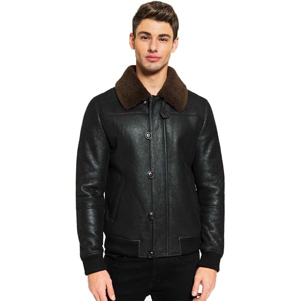 Invierno Nuevo Mens Chaqueta De Shearling Chaqueta De Cuero Negro Chaqueta Con Capucha De Piel Para Hombre De Negocios Casual Abrigo, Negro, S