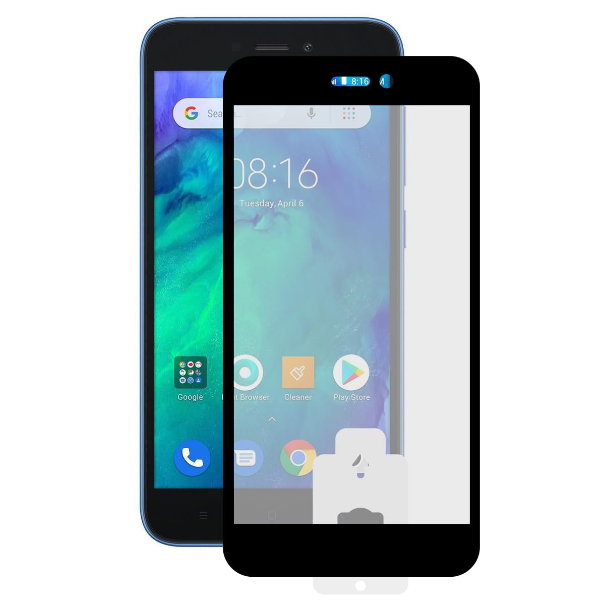 KSIX smart your tech Screen Protector for Xiaomi Redmi GO, Tempered Glass, Thickness 0.33 mm, Black