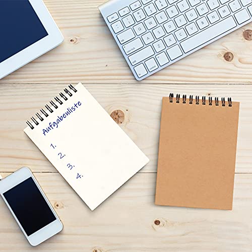 HAKACC Blanko A6 Spirale Notizblock, 8 Stück Klein Notizbuch 80 Blatt Notizheft Skizzenblock Journal Tagebuch Schreibblock Zeichenblock