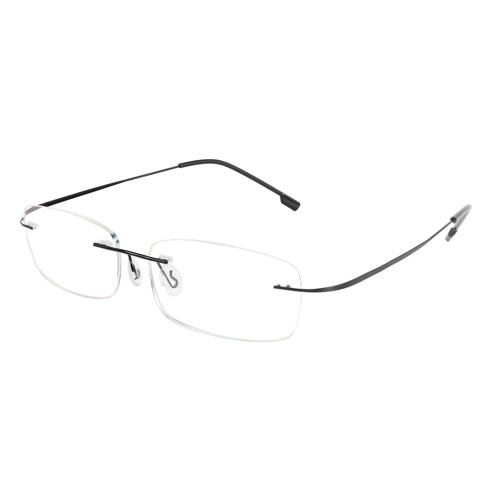 Photo 1 of FEISEDY Lightweight Rimless Titanium Stainless Steel Anti-Blue Light Reading Glasses B2686