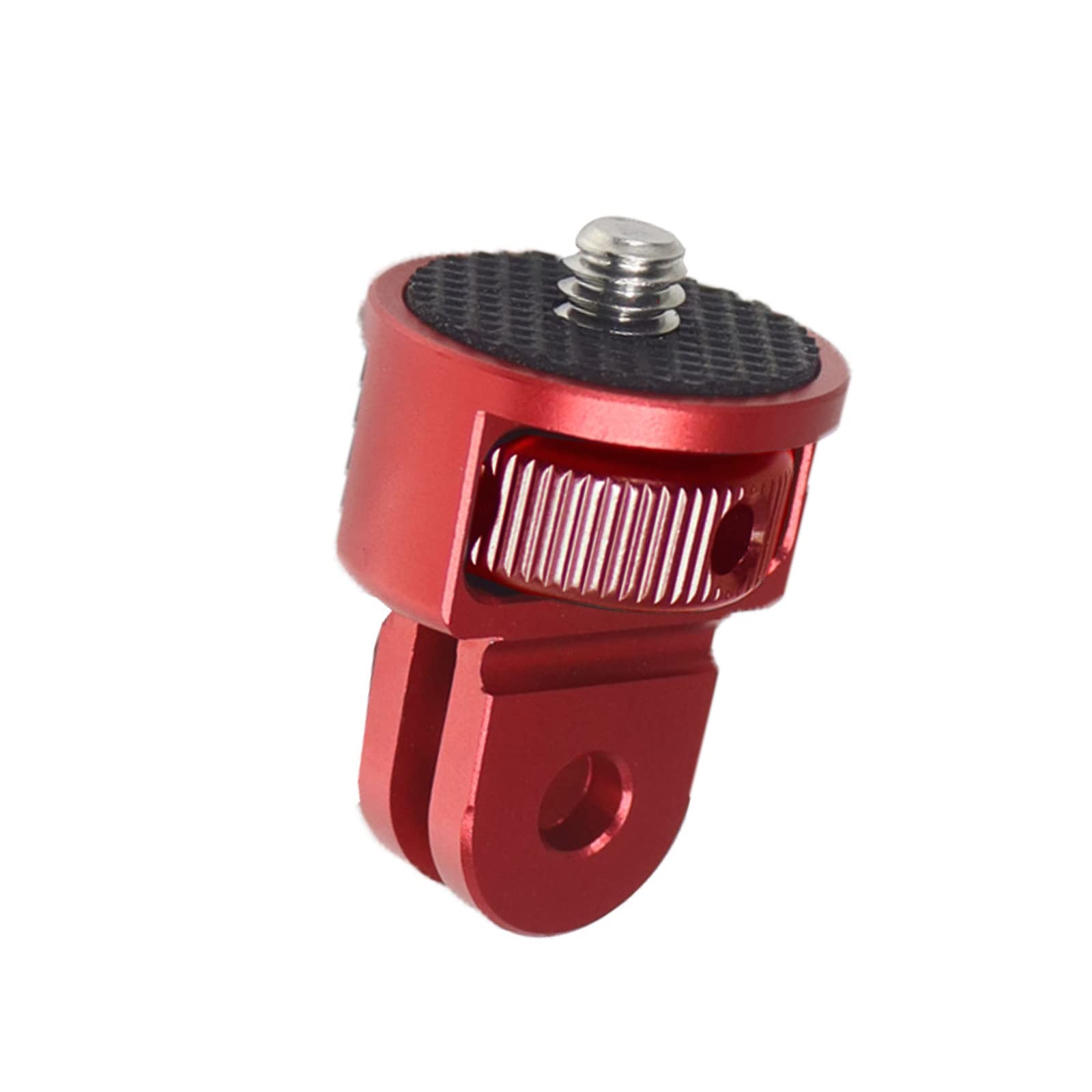 Higatful Camera Tripod Mount for Gopro Adapter, 360° Adjustment 1/4-20 Screw Conversion Adapter for GoPro Hero10, Insta360 ONE X2, Go 2, Xiaomi Yi and Other Action Cameras (red)