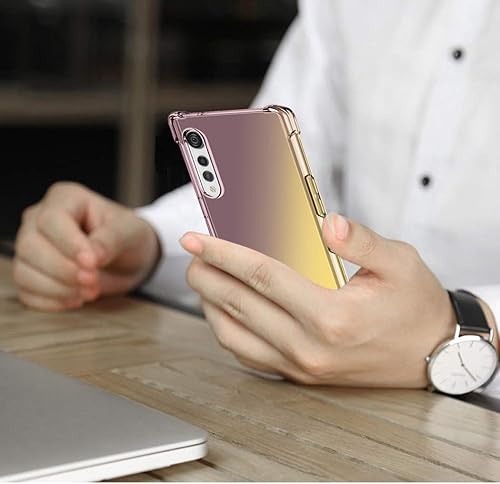Vokuha for LG Velvet/LG Velvet 5G LM-G900 Case, Cute Clear Gradient Slim Shockproof Soft Flexible TPU Back Phone Protective Cover for LG Velvet (Black/Gold) in Kenya | Cases