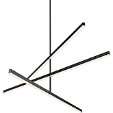 Kuzco Lighting Vega - 72W LED Linear Chandelier-16.5 Inches Tall and 0.75 Inches Wide-Black Finish