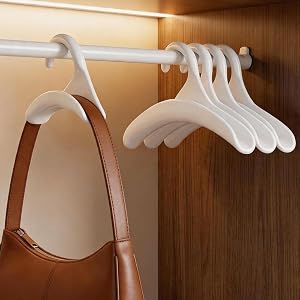 5 PCS White Purse Hanger for Closet, Bag Holder and Backpack Hanger Hook for Organizer Storage, Tote Bag and Handbag Closet H