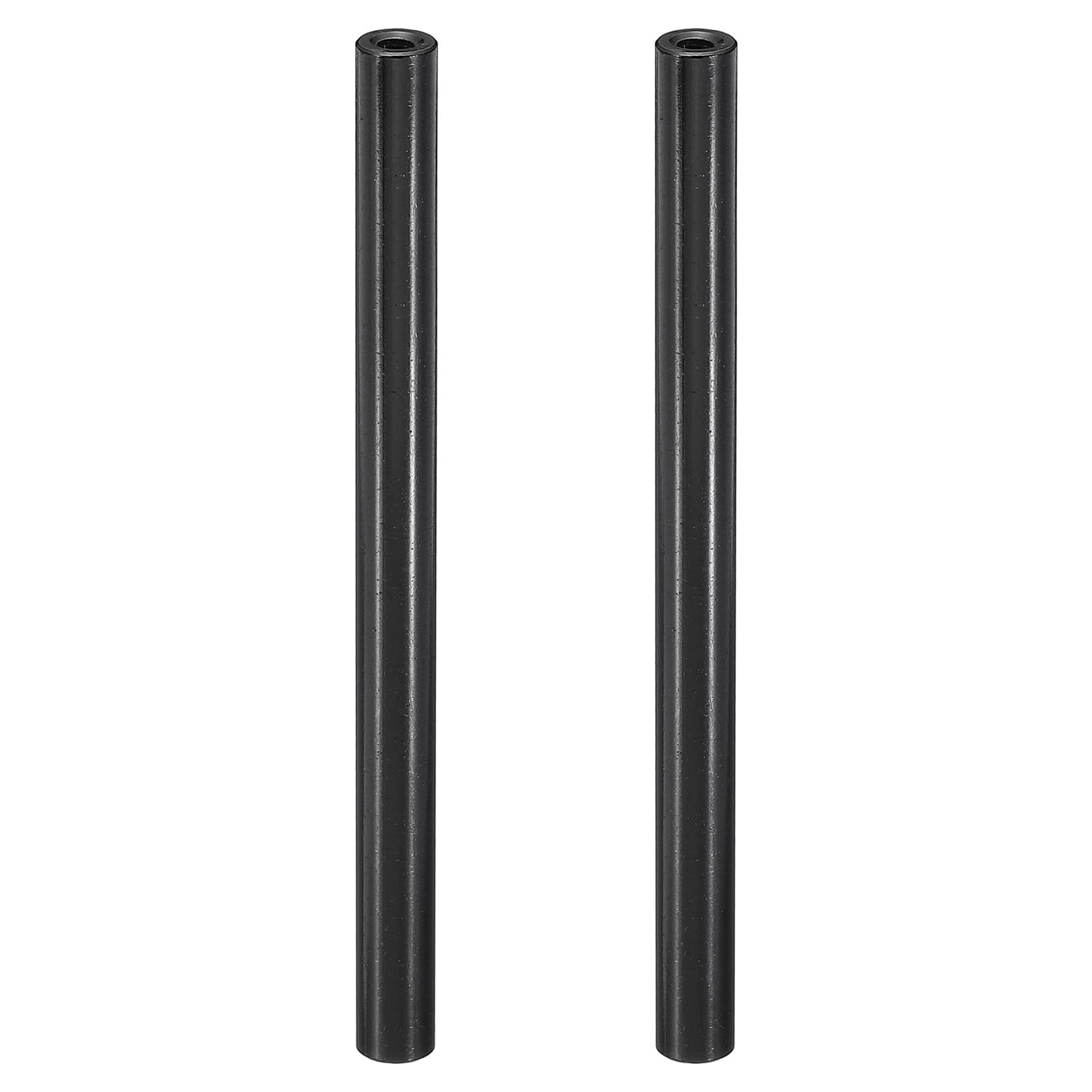 PATIKIL 2pcs M3 Metal Threaded Standoff Spacer Nuts, Round Aluminum Spacers Female Coupling Screws, 1/8" ID x 1/4" OD, Black 3x6x80mm