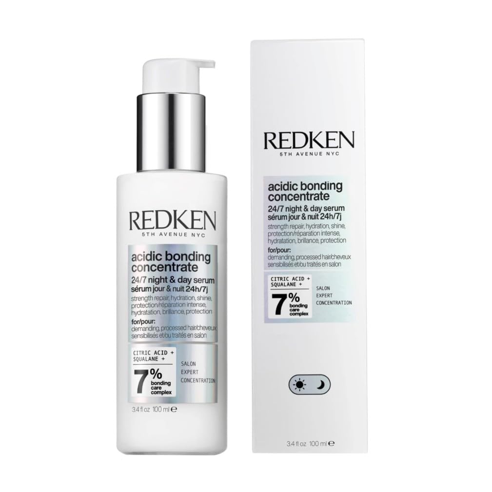 Redken Acidic Bonding Concentrate 24/7 Night and Day Hair Serum, Repairs & Strengthens, Bond Repair For Damaged Hair 100ml