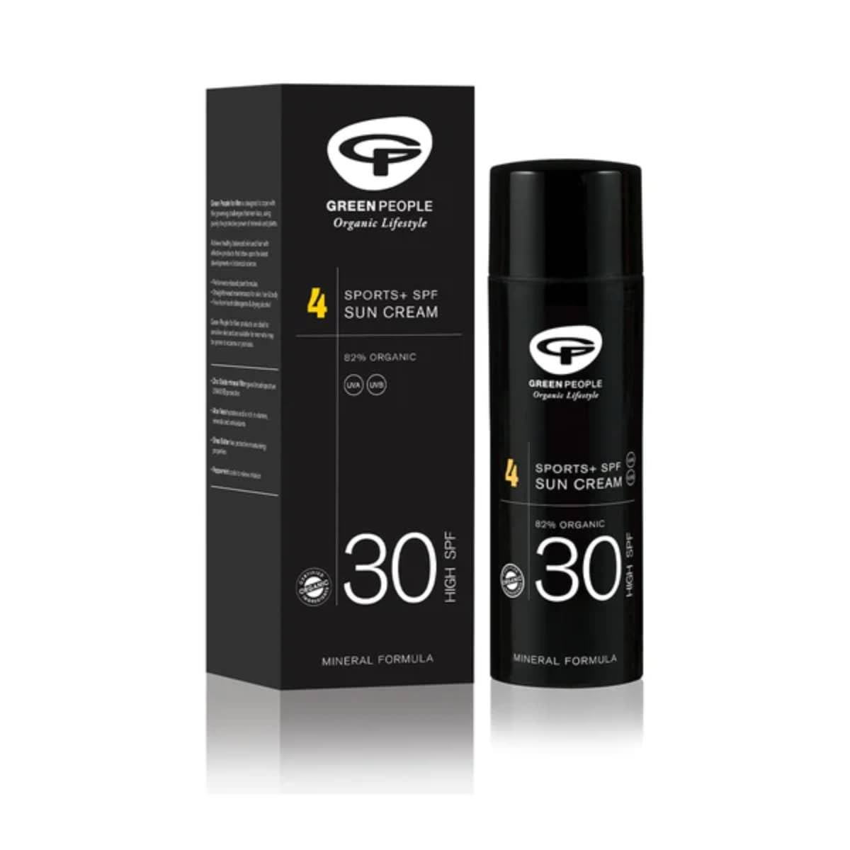 Green People for Men No.4 Sports+ SPF30 Sun Cream | Natural & Organic Men’s SPF Moisturiser for Face | Non-Greasy 100% Mineral Face Sunscreen | Paraben Free & Ethanol Free | Cruelty Free & Vegan