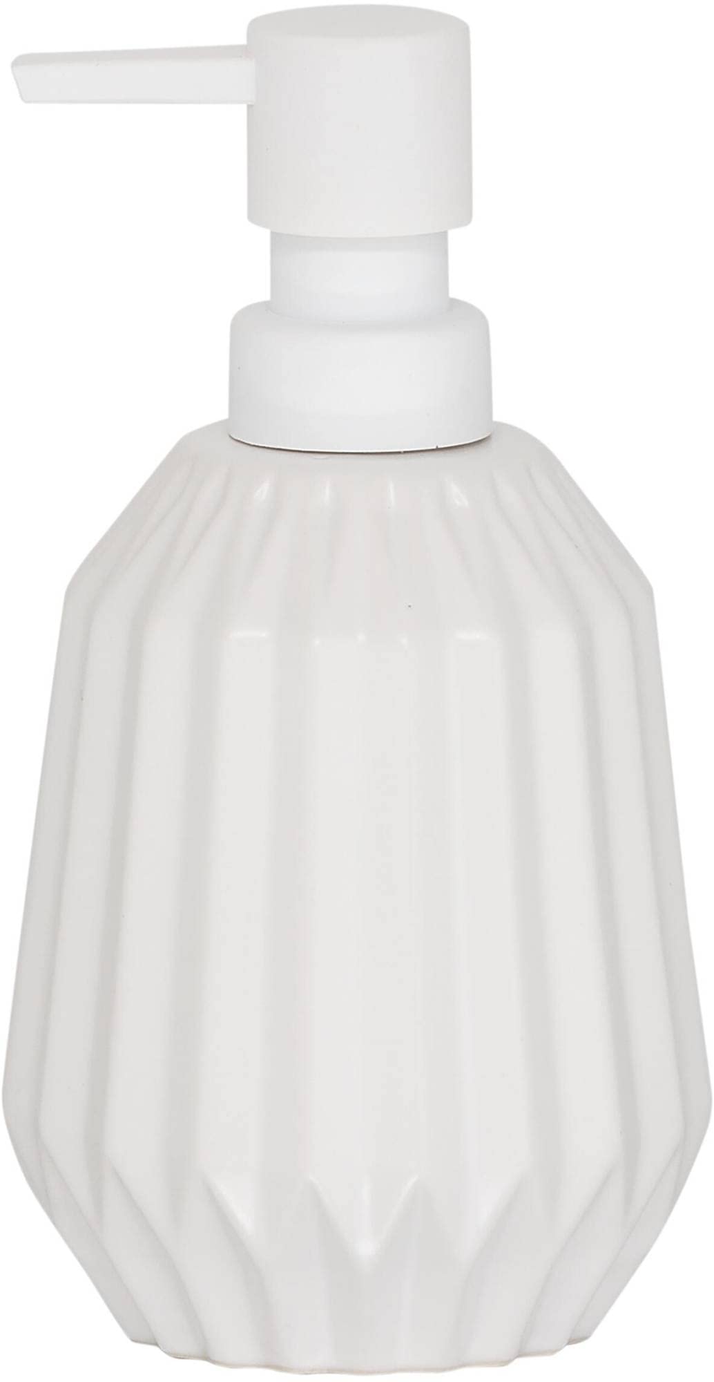 Sealskin Arte Soap Dispenser, Ceramic, White, 9.1 x 16.5 x 9.1 cm