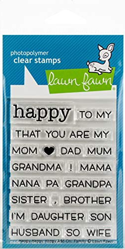 Lawn Fawn Lf1585 Clear Stamps 3x2-Happy Happy Happy Add-On: Family