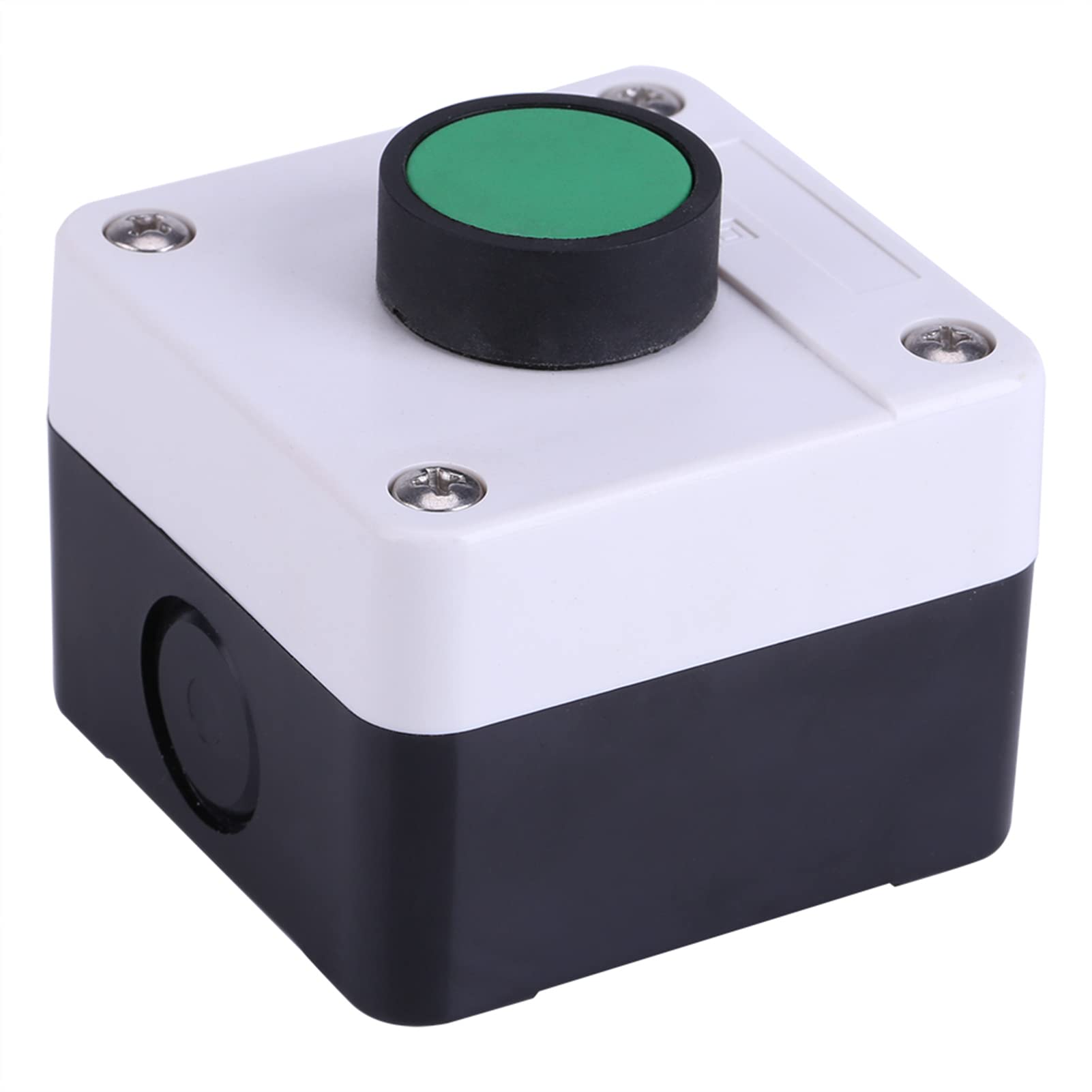 YUMILI Push Button Switch Station Box, One Button Control Switch Weatherproof Green Push Button Switch One Button Control Box for Gate Opener