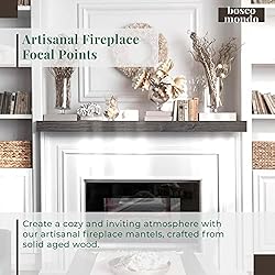 BoscoMondo 54 Inch Fireplace Mantel - Solid Rustic