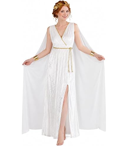 JPXH Women's Greek Goddess Toga Dress Set for Halloween