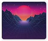 YZBEDSET Synthwave Mouse Pad, 80's Artwork