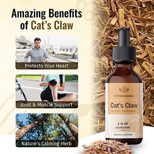 HERBAMAMA Cat's Claw Liquid Extract 2 fl. Oz Uncaria Tomentosa Drops