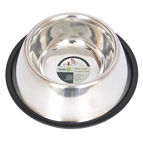 Iconic Pet Spaniel/Cocker Heavy Weight Stainless Steel Dog Food /Water