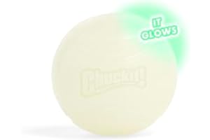 Chuckit! Glow in the Dark Bouncy Ball for Dogs, Chuckit Dog Toy, Max Glow Balls - Large, 3 Inch, Pack of 1