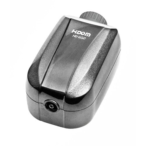 Hidom High Efficiency Quiet Adjustable Multi-Speed Aquarium Air Pump - 2.5w 2.0 LPM,Black