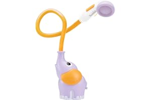 Yookidoo Baby Bath Shower Head - Elephant Water Pump and Trunk Spout - for Newborn Babies in Tub Or Sink