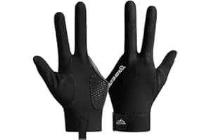 Wnddle Pool Glove Left Hand, Billiard Pool Gloves for Left Hand 3 Finger, Snooker Cue Sport Glove Popular, Billiards Glove, Sizes for Men & Women
