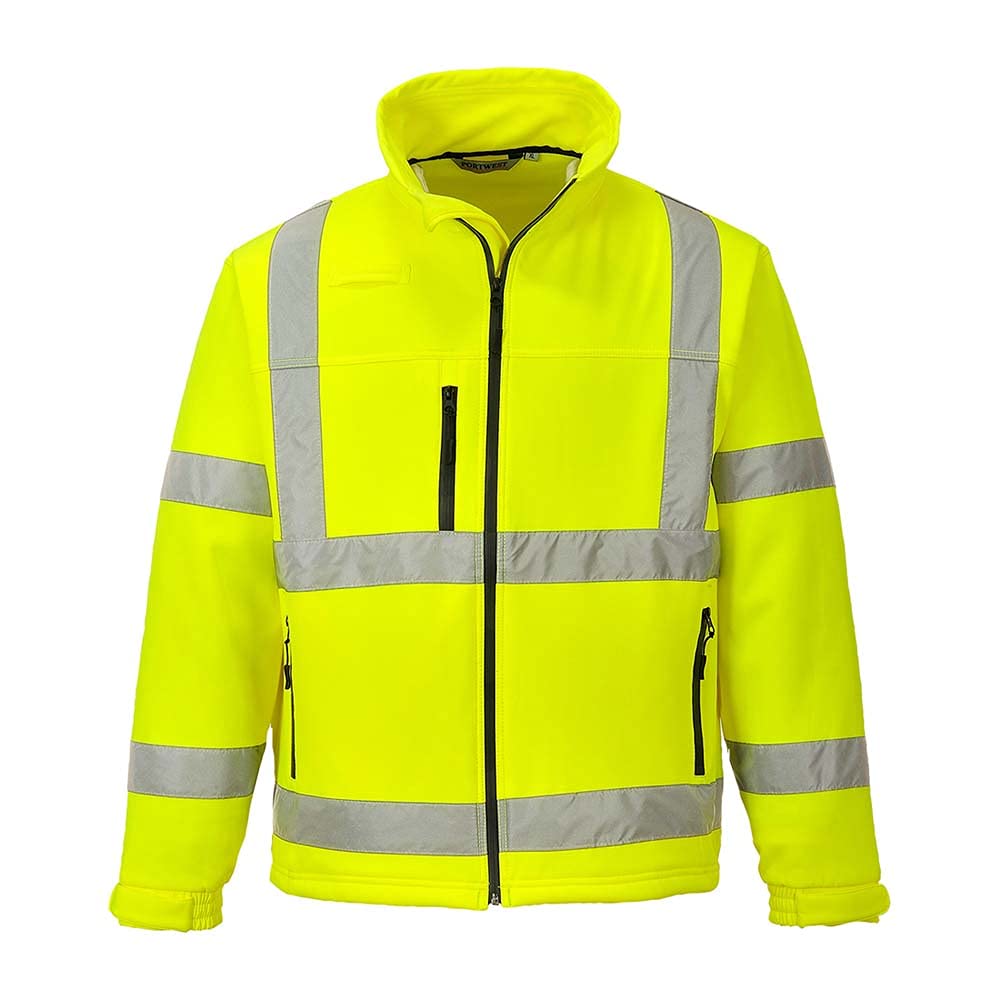 Portwest Hi-Vis Classic Softshell Jacket (3L), Size: XL, Colour: Yellow, S424YERXL