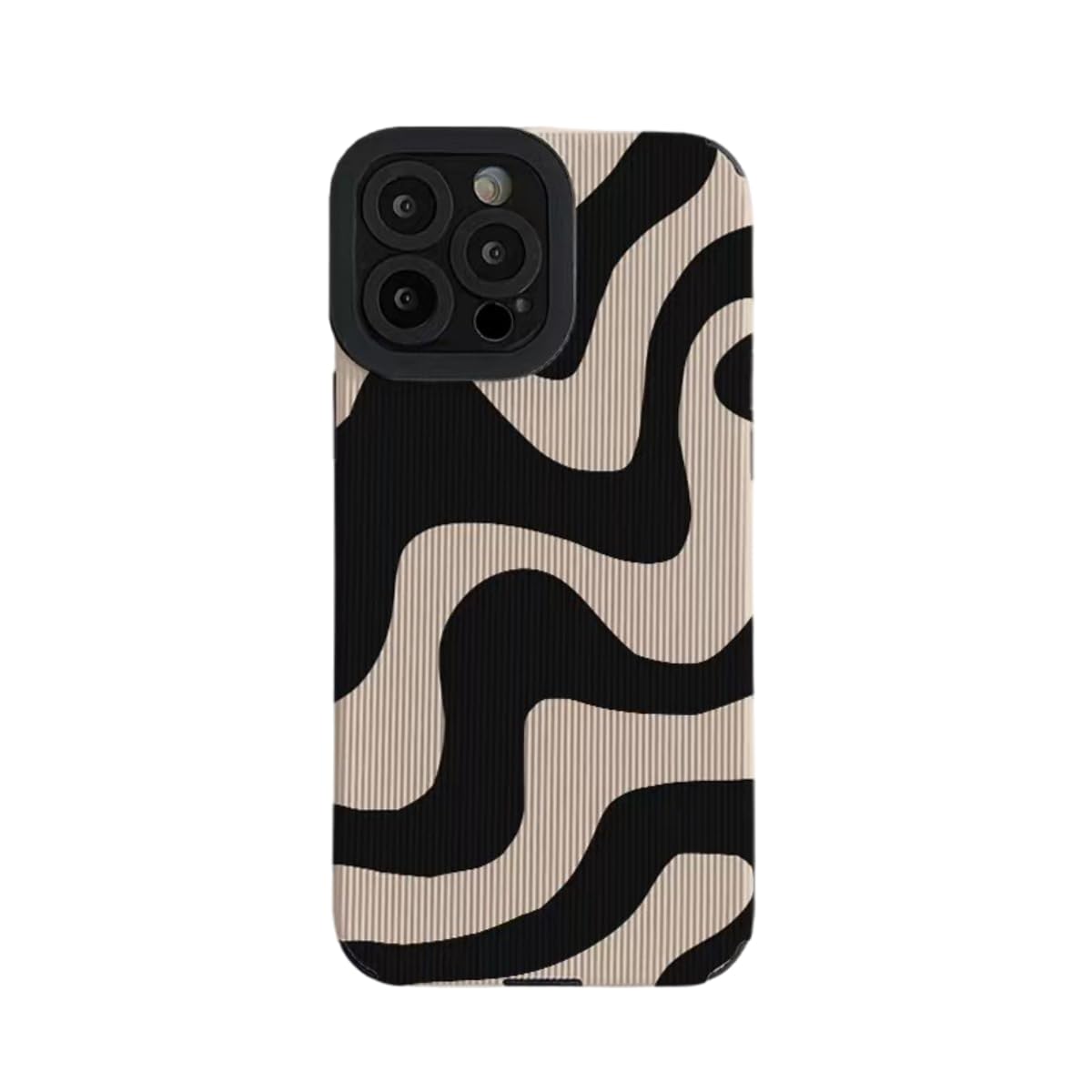 Photo 1 of Elegant Beautiful Art Simple Zebra White Zebra Leopard Phone Case, Matte Frosting Stripe Surface Soft TPU Silicone Rubber Phone Cover Compatible with iPhone 16 Pro Max, Full Body Protection -Zebra