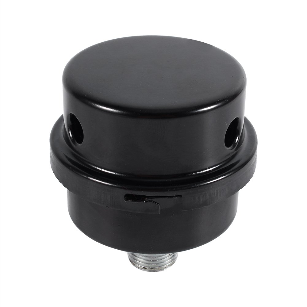Broco Thread Air Compressor Muffler Silencer, Black Male Thread Air Compressor Intake Filter Silencer Muffler Silencer Thread 3/8" 16MM