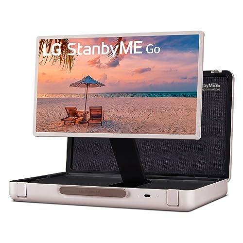 LG 27-Inch StanbyME Go Portable Smart 1080P Touch Screen (27LX5QKNA, 2023 Model), Calming Beige