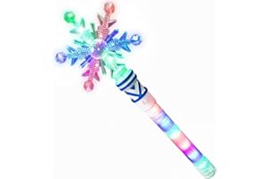 ArtCreativity Frozen Light Up Snowflake Wand for Kids – 4 Flashing Modes and Multiple LED Colors - Ice Princess Wand Light Up Toy - Frozen Snowflake Christmas Stocking Stuffers and Gifts for Girls