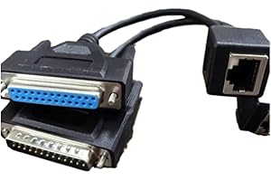 Kecung ILDA to Network Cable Adapter- DB25 Male/Female Connector& RJ45 Signal Wire Interface