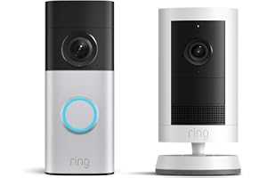 Ring Wired Doorbell Plus (2nd Gen), White with Outdoor Cam Plus, Battery, White