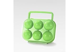 6-Egg Plastic Carrier Box for Outdoor Camping & Picnics – ABS Egg Transport Tray with Locking Lid, Portable Handle, Compact 1