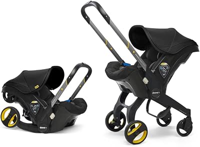 Doona Nitro Black Car Seat & Travel Stroller 0+ 5 Point Harness ISOFIX Base