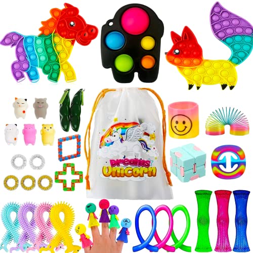 Fidget Toy Pack Party Favors 36PCS Pop its Sensory Pop Figet Toys