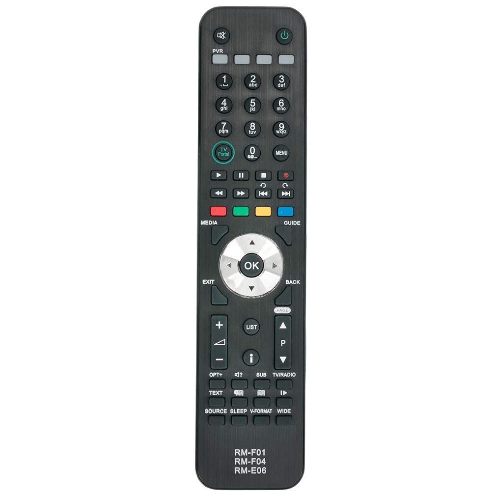 VINABTY RM-F01-RM-F04-RM-E06 Remote Control Replaced for Humax HDFOXT2 HDRFOXT21TB FOXSATHDR320 FOXSATHDR500 RM-G01 RME06 500 HD-FOX T2 HDFOX T2 FOXSAT-HDR500