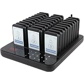 AGJ Restaurant Pager Wireless Calling System 30 Beepers Guest Customer Queue Pagers for Food Court Food Truck Church Nursery Clinic Coffee Shop with Buzzer Vibration Flash
