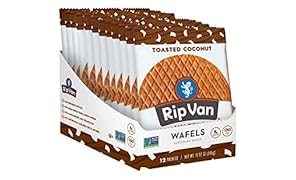 Rip Van Wafels Snack Wafels, Toasted Coconut, 12 Count, 13.92 OZ
