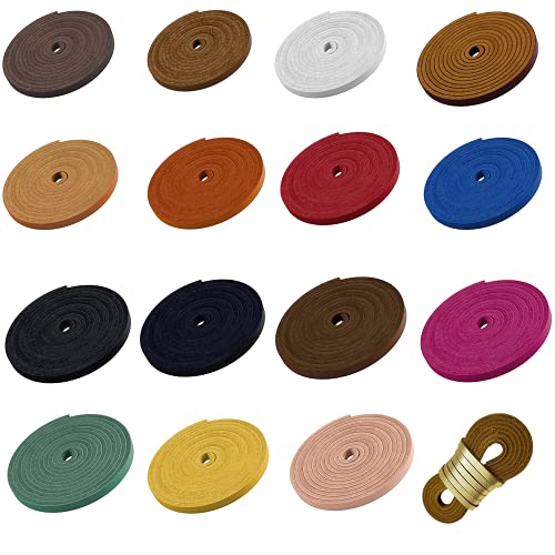 TOFL Leather Straps 2 Pieces 72 Inches Long 1/4 Inch Wide 1/8 Inch Thick Baseball and