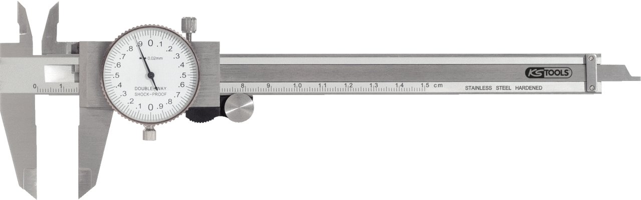 KS Tools 300.0547 Dial vernier calliper, +/- 0,02