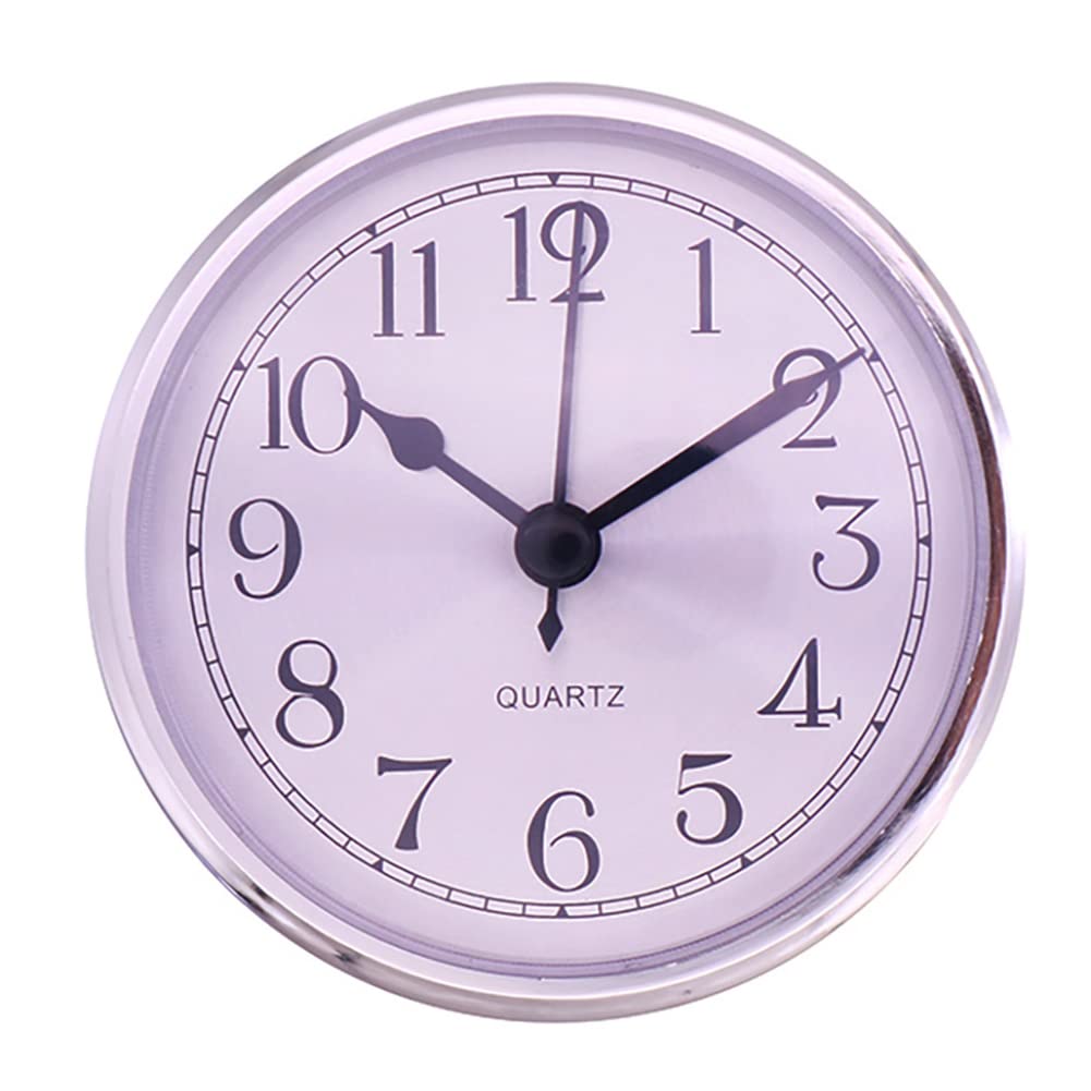 LICHENGTAI 3-1/2 Inch (90 mm) Clock Movement, Quartz Clock Roman Numeral Quartz Clock Insert Built-in Clock DIY Quartz Clock Movement Accessories Clock DIY Clock Movement Accessories with Trim