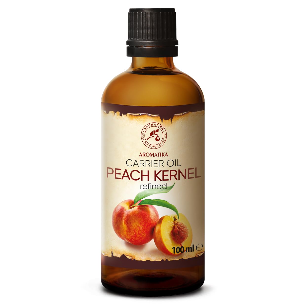 Peach Oil 100ml - Prunus Persica Kernel Oil - Italy - 100% Pure & Natural Oil - for Beauty - Relaxing - Massage - Wellness - Cosmetics - Good for Skin - Hair - Body - Face Care