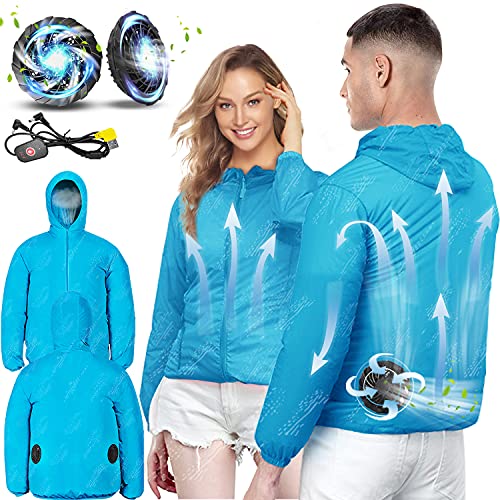 Air Conditioned Clothes Cooling Vest 3Speed Adjustable Fan Ac Jacket Cooling Sun Protection
