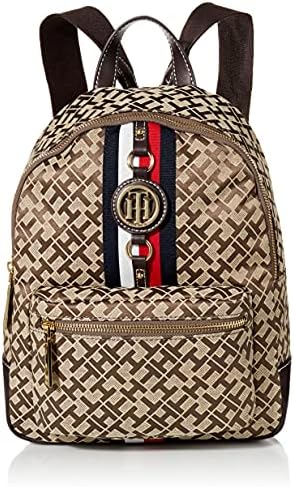 Amazon.com | Tommy Hilfiger Ruby II Flap Backpack-Pebble PVC  display picture 1