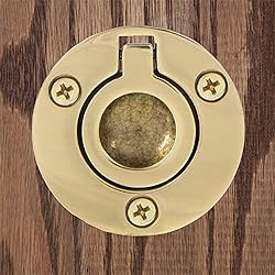 Flush Ring Pull Round 1-1/2" Brass