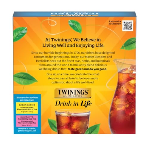 TWININGS PURE BLACK ICED TEA BAGS, 72 CT