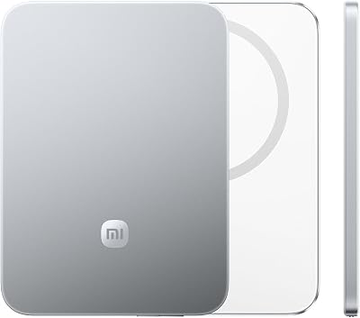 Ultrasottile Power Bank 5000mAh, 15W Magsafe, Argento