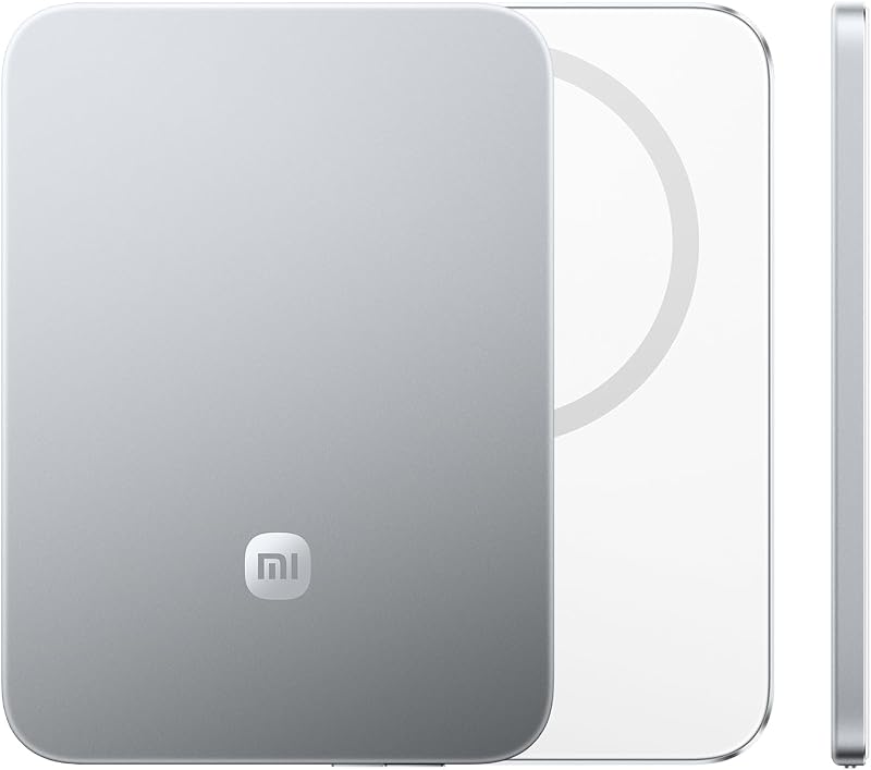 Ultrafin Power Bank 5000mAh, 15W Magsafe, Argent Glacier