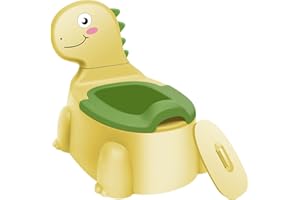 BAKAMITAYI Dinosaur Travel Potty Toilet,Potty Training Toilet with Non-Slip Rubber Mat for Toddlers,Portable Potty Training S