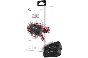 Cardo Systems Spirit Motorcycle Bluetooth Communication Headset - Black, Dual Pack