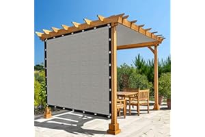 Amagenix 90% Shade Fabric 4'X 9' Light Grey Sun Shade Cloth with Grommets for Pergola Replacement Shade Cover Canopy, Heavy Duty, Cable Zip Ties Included (We Customized)